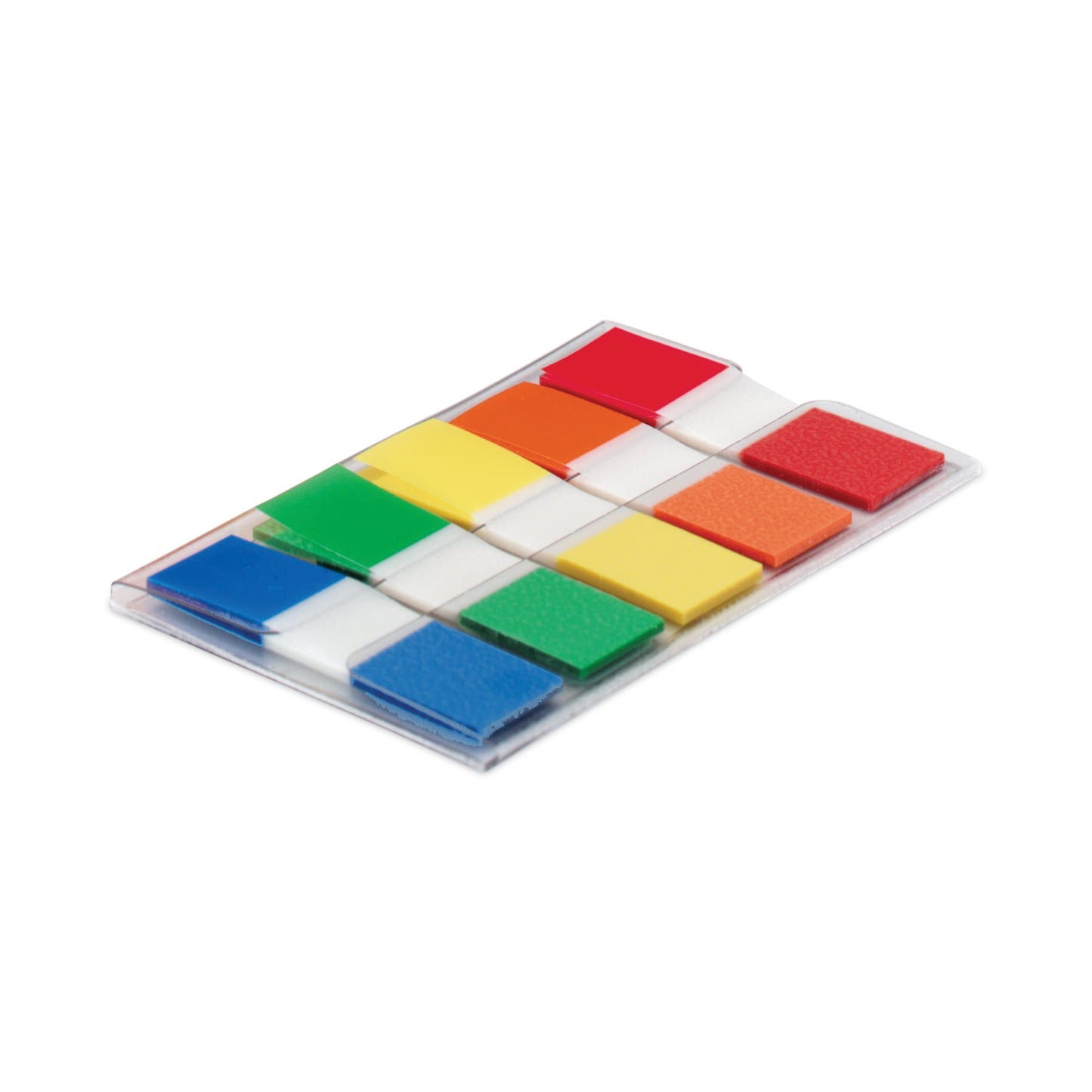 Post-it Page Flags in Portable Dispenser, Assorted Primary, 20 Flags/Color, 100 Flags/Pack (6835CF)