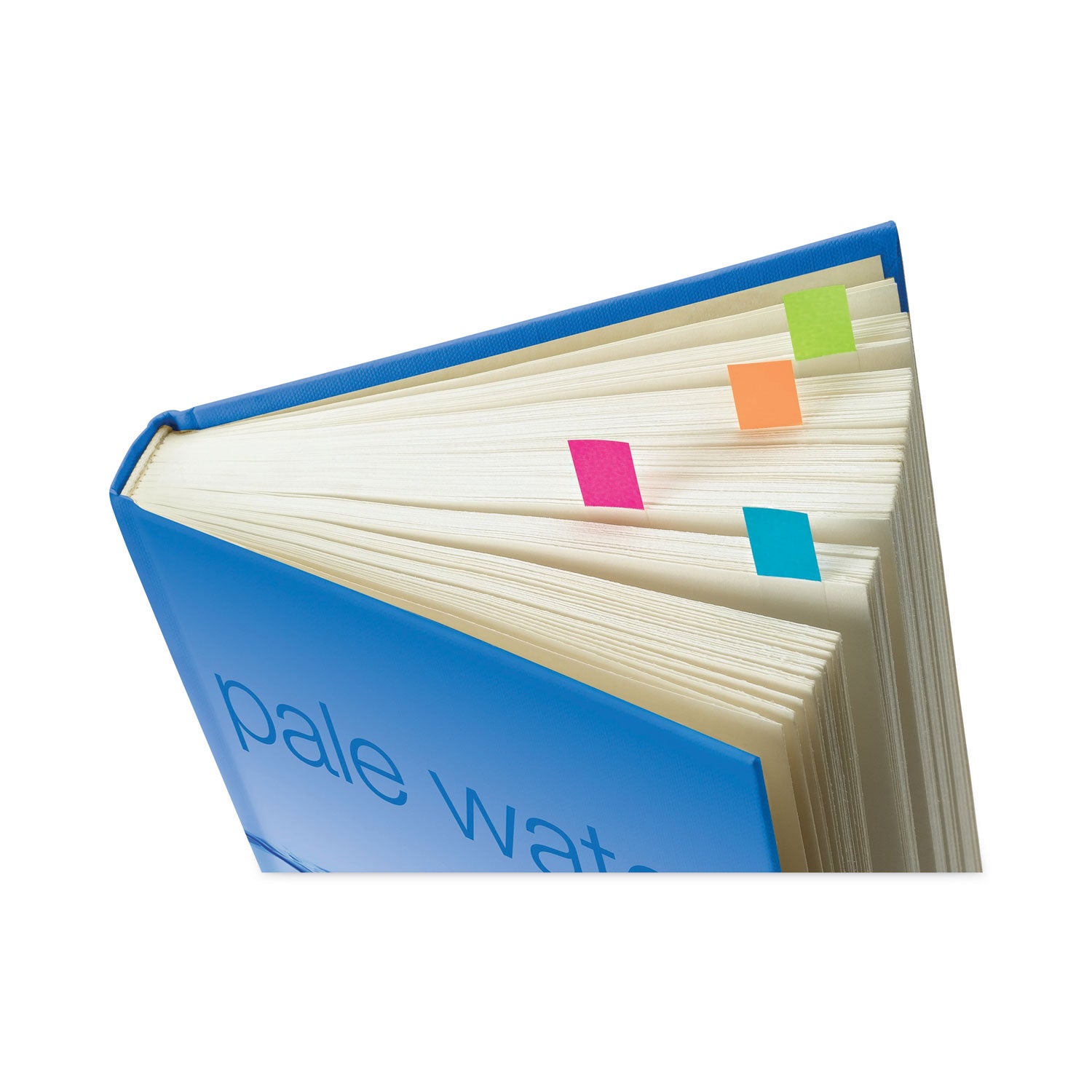 Post-it Page Flags in Portable Dispenser, Assorted Primary, 20 Flags/Color, 100 Flags/Pack (6835CF)