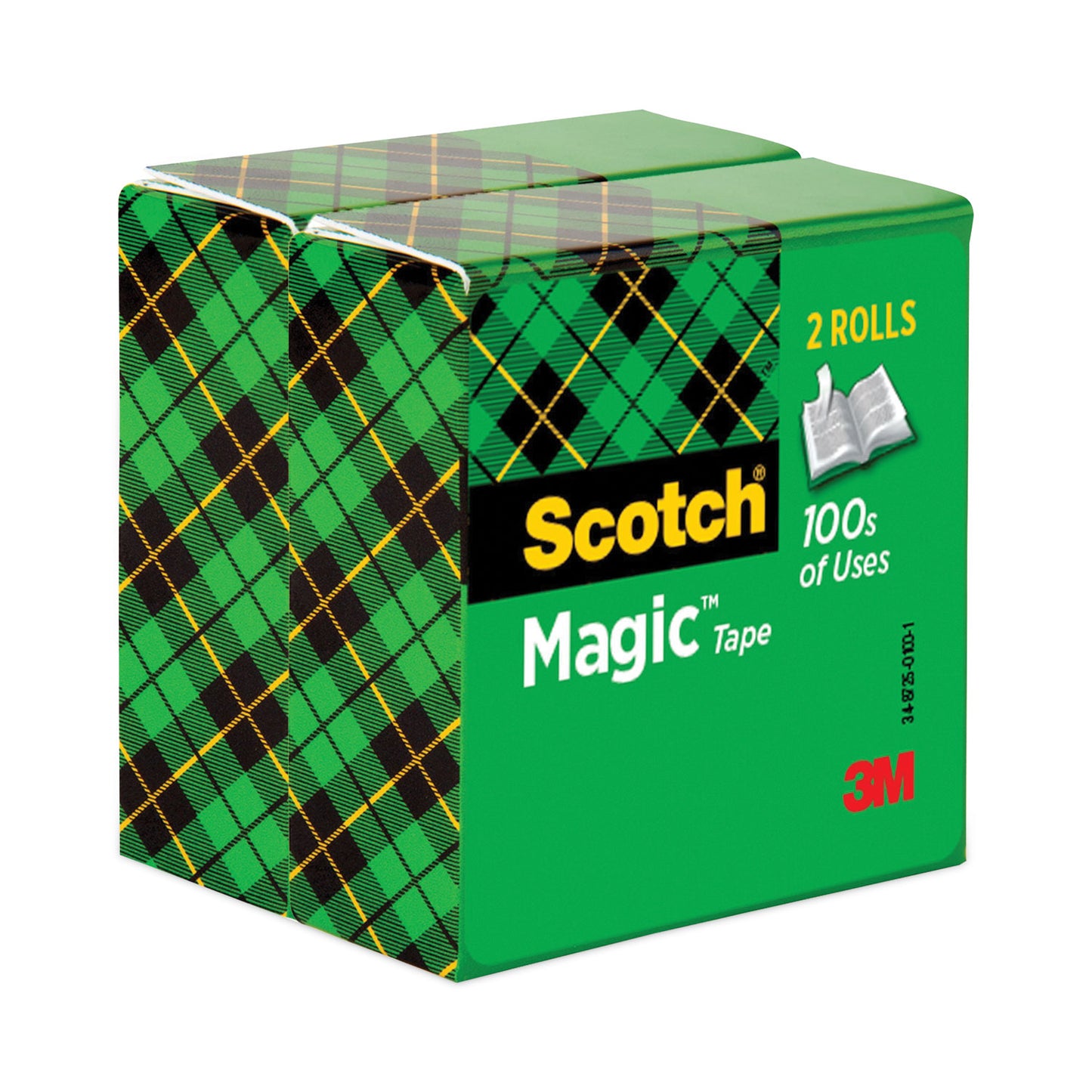 Scotch Magic Tape Refill, 3" Core, 0.75" x 72 yds, Clear, 2/Pack (8102P3472)