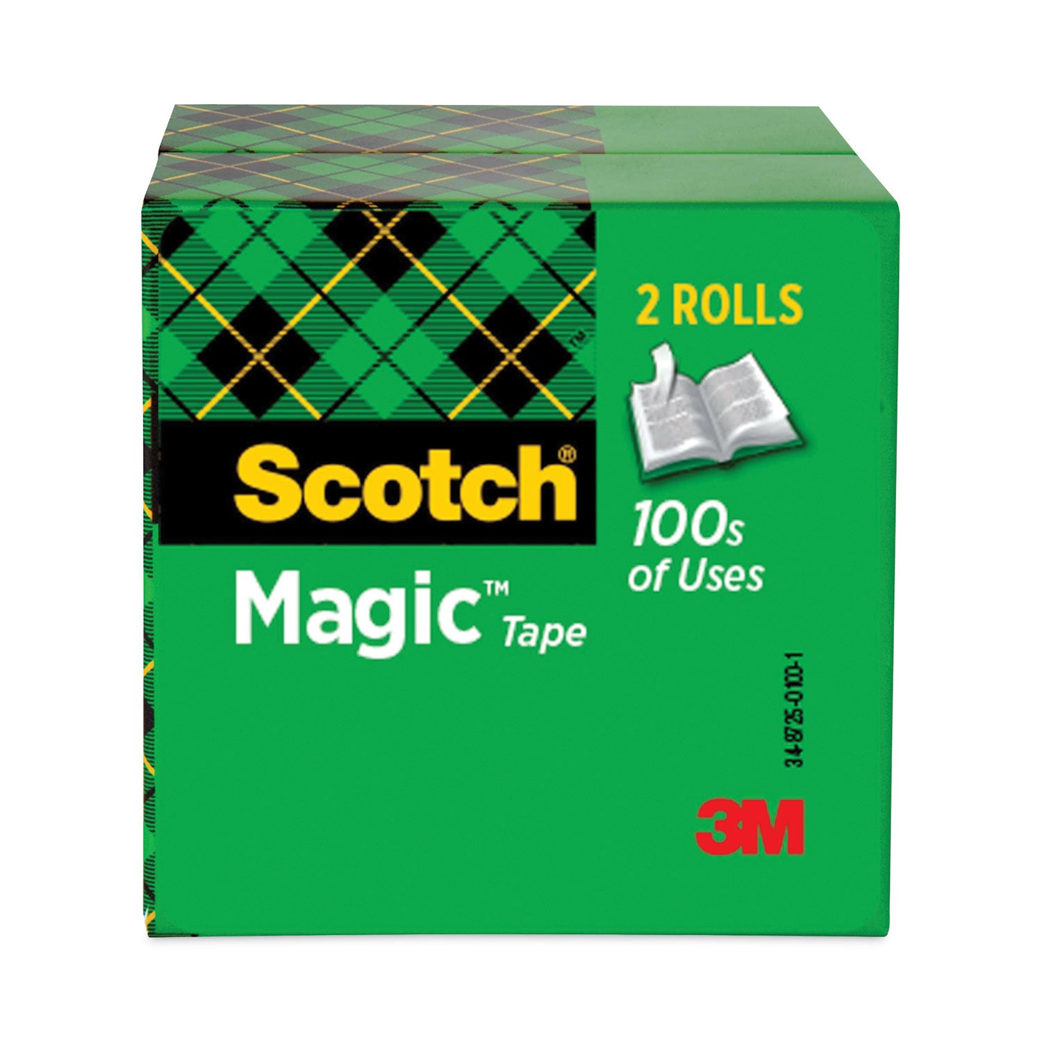 Scotch Magic Tape Refill, 3" Core, 0.75" x 72 yds, Clear, 2/Pack (8102P3472)