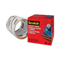 Scotch Book Tape, 3" Core, 4" x 15 yds, Clear (8454)