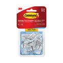 Command Clear Hooks and Strips, Small, Plastic/Metal, 0.5 lb, 9 Hooks and 12 Strips/Pack (17067CLR9ES)