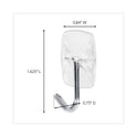 Command Clear Hooks and Strips, Small, Plastic/Metal, 0.5 lb, 9 Hooks and 12 Strips/Pack (17067CLR9ES)