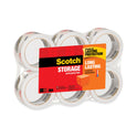 Scotch Storage Tape, 3" Core, 1.88" x 54.6 yds, Clear, 6/Pack (36506)