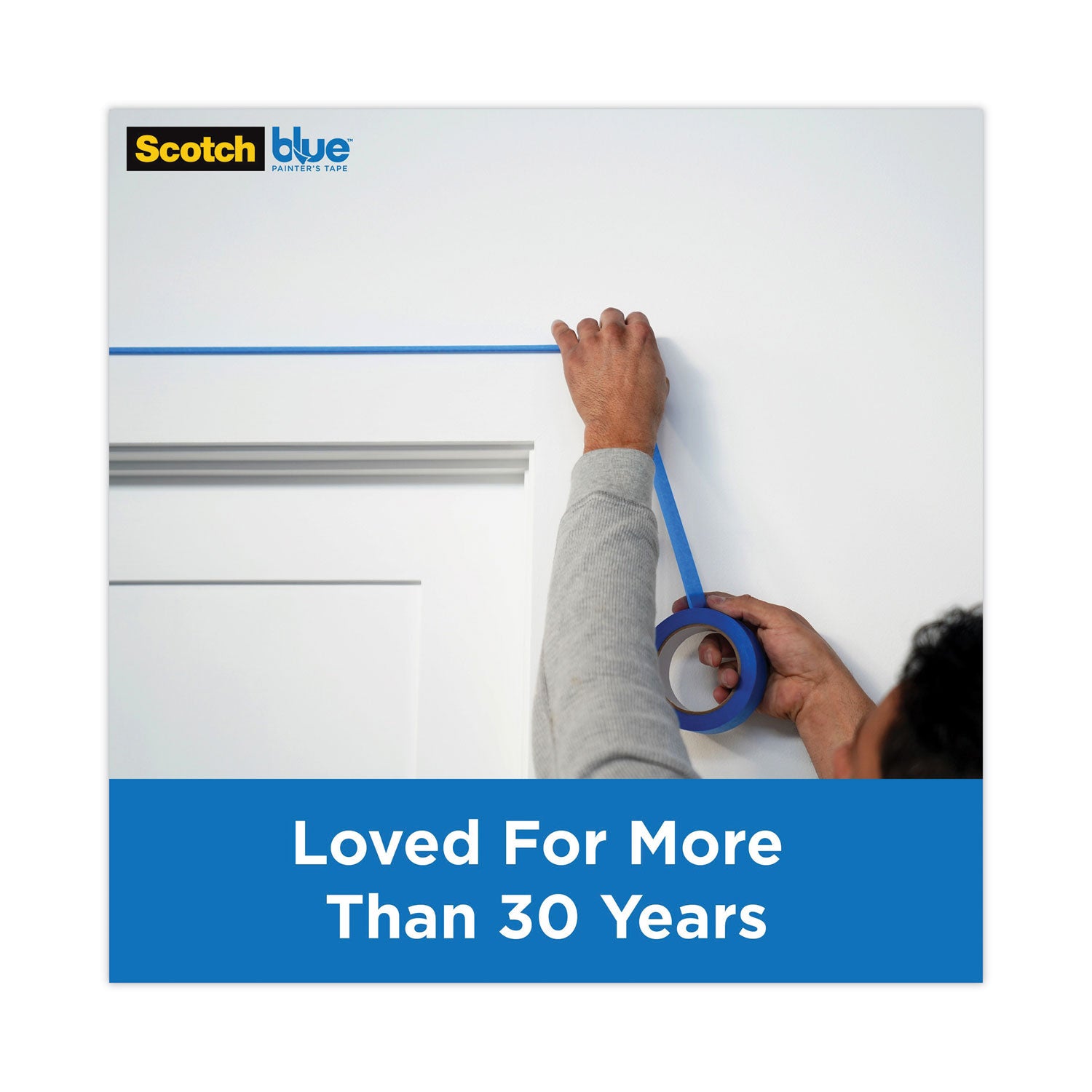 ScotchBlue Original Multi-Surface Painter's Tape, 3" Core, 0.94" x 60 yds, Blue (209024A)