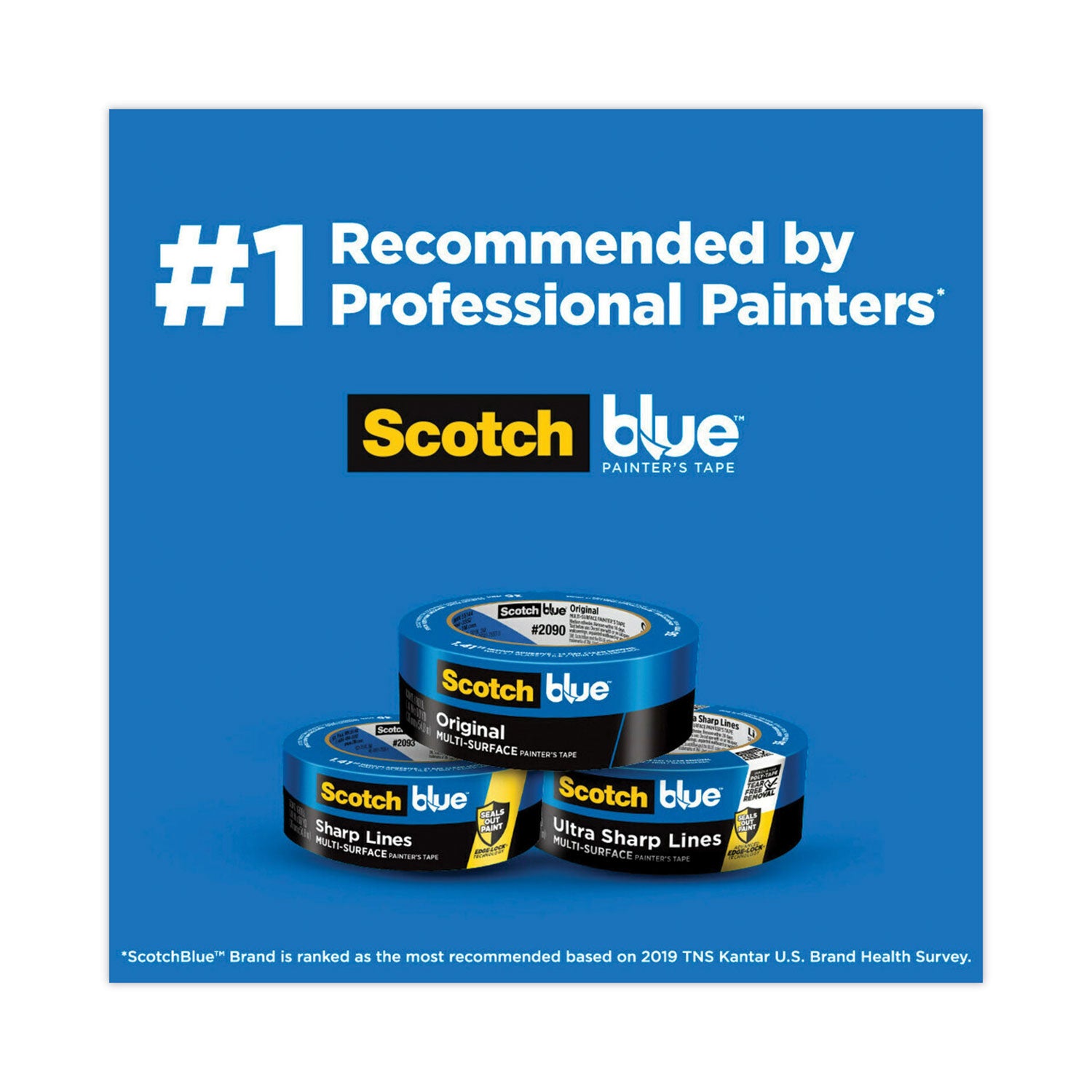 ScotchBlue Original Multi-Surface Painter's Tape, 3" Core, 1.88" x 60 yds, Blue, 3/Pack (209048EVP)