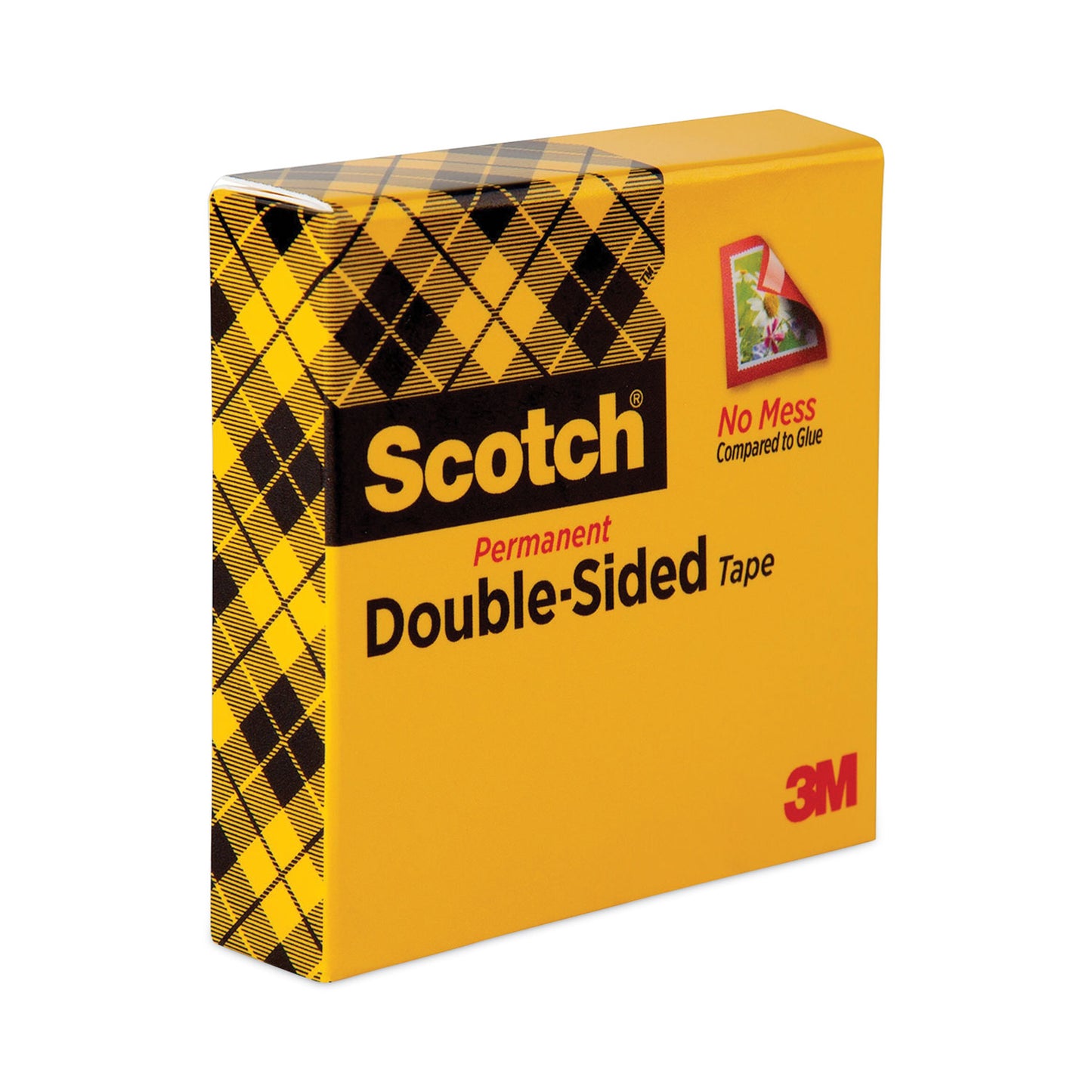 Scotch Double-Sided Tape, 1" Core, 0.5" x 75 ft, Clear (66512900)