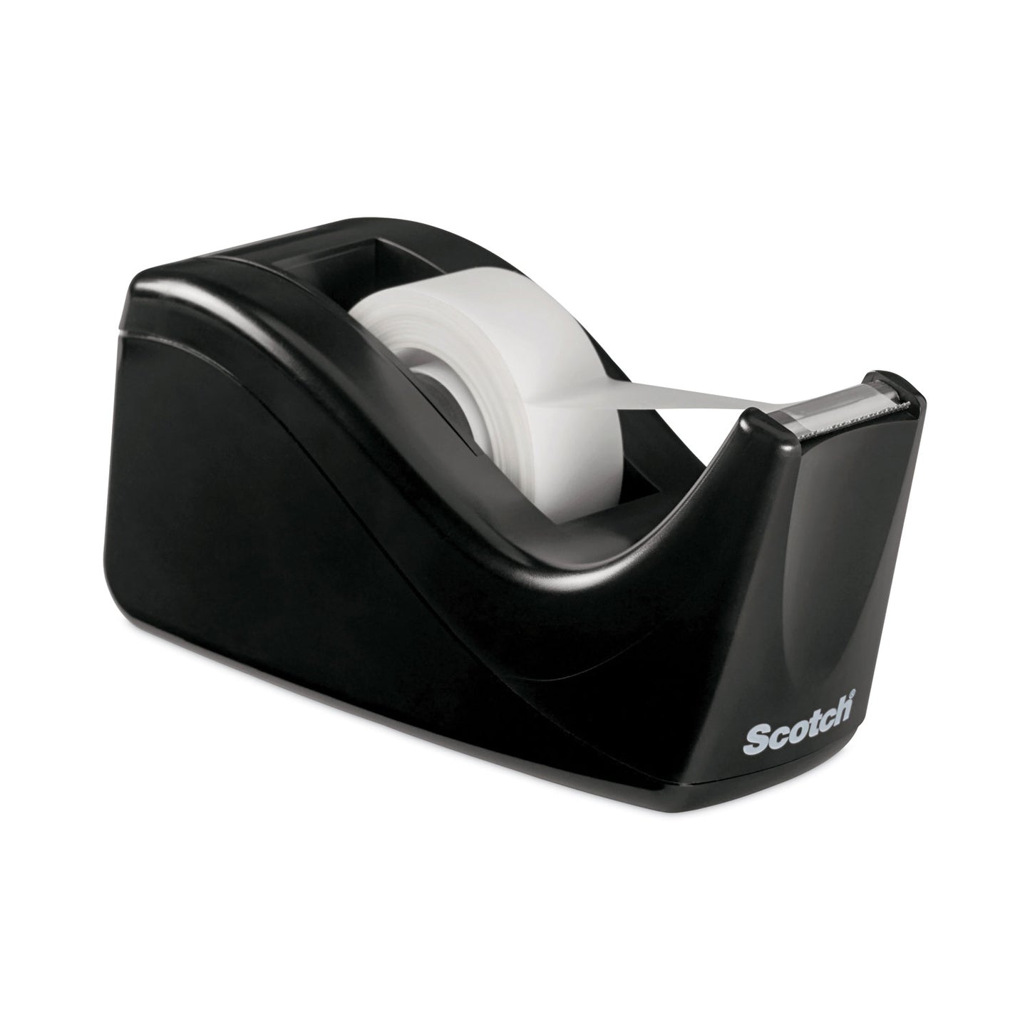 Scotch Value Desktop Tape Dispenser, 1" Core, Two-Tone Black (C60BK)