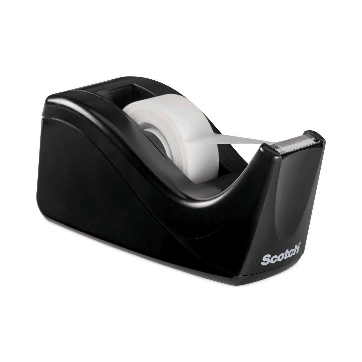Scotch Value Desktop Tape Dispenser, 1" Core, Two-Tone Black (C60BK)