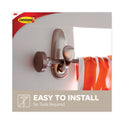 Command Adhesive Mount Metal Hook, Large, Brushed Nickel Finish, 5 lb Capacity, 1 Hook and 2 Strips/Pack (FC13BNES)