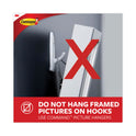 Command Adhesive Mount Metal Hook, Large, Brushed Nickel Finish, 5 lb Capacity, 1 Hook and 2 Strips/Pack (FC13BNES)