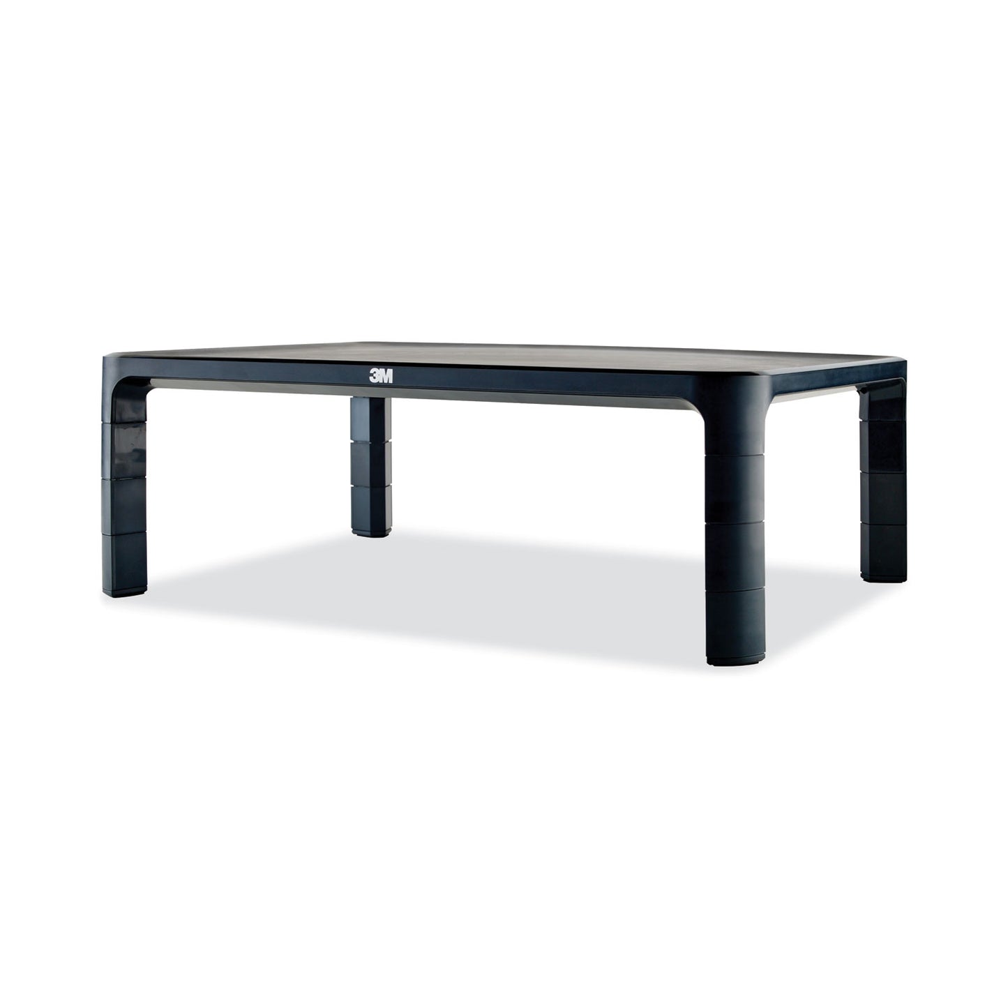 3M Adjustable Monitor Stand, 16" x 12" x 1.75" to 5.5", Black, Supports 20 lbs (MS85B)