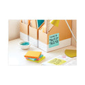 Post-it Pop-up Notes Refill, Note Ruled, 4" x 4", Aqua Wave, 90 Sheets/Pad, 5 Pads/Pack (R440WASS)