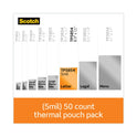 Scotch Laminating Pouches, 5 mil, 9" x 11.5", Gloss Clear, 50/Pack (TP585450)