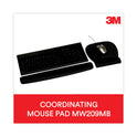 3M Antimicrobial Foam Keyboard Wrist Rest, 18 x 2.75, Black (WR209MB)