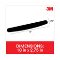 3M Antimicrobial Foam Keyboard Wrist Rest, 18 x 2.75, Black (WR209MB)