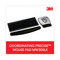 3M Antimicrobial Gel Compact Keyboard Wrist Rest, 18 x 2.75, Black (WR309LE)