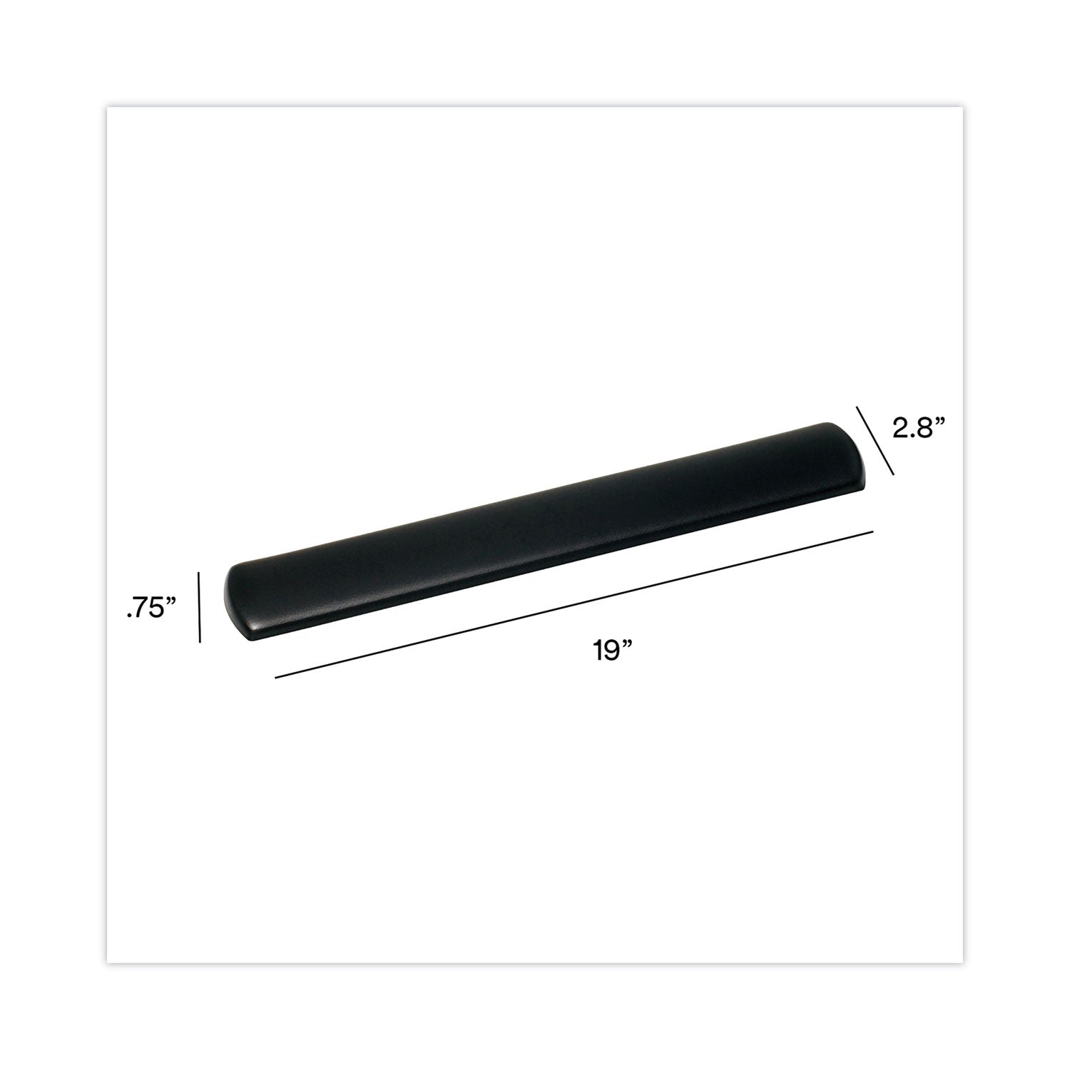 3M Antimicrobial Gel Large Keyboard Wrist Rest, 19 x 2.75, Black (WR310LE)
