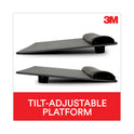 3M Antimicrobial Gel Keyboard Wrist Rest Platform, 19.6 x 10.6, Black/Gray/Silver (WR420LE)