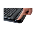3M Antimicrobial Gel Keyboard Wrist Rest Platform, 19.6 x 10.6, Black/Gray/Silver (WR420LE)