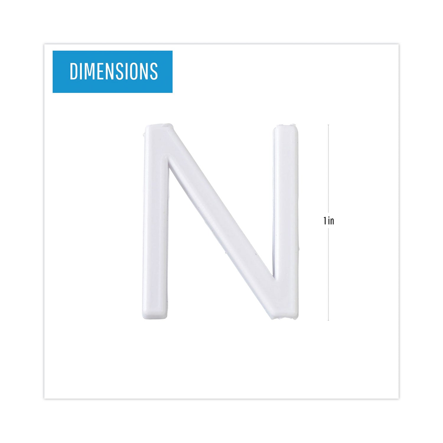 MasterVision White Plastic Set of Letters, Numbers and Symbols, Uppercase, 1"h (CAR1002)