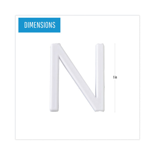 MasterVision White Plastic Set of Letters, Numbers and Symbols, Uppercase, 1"h (CAR1002)