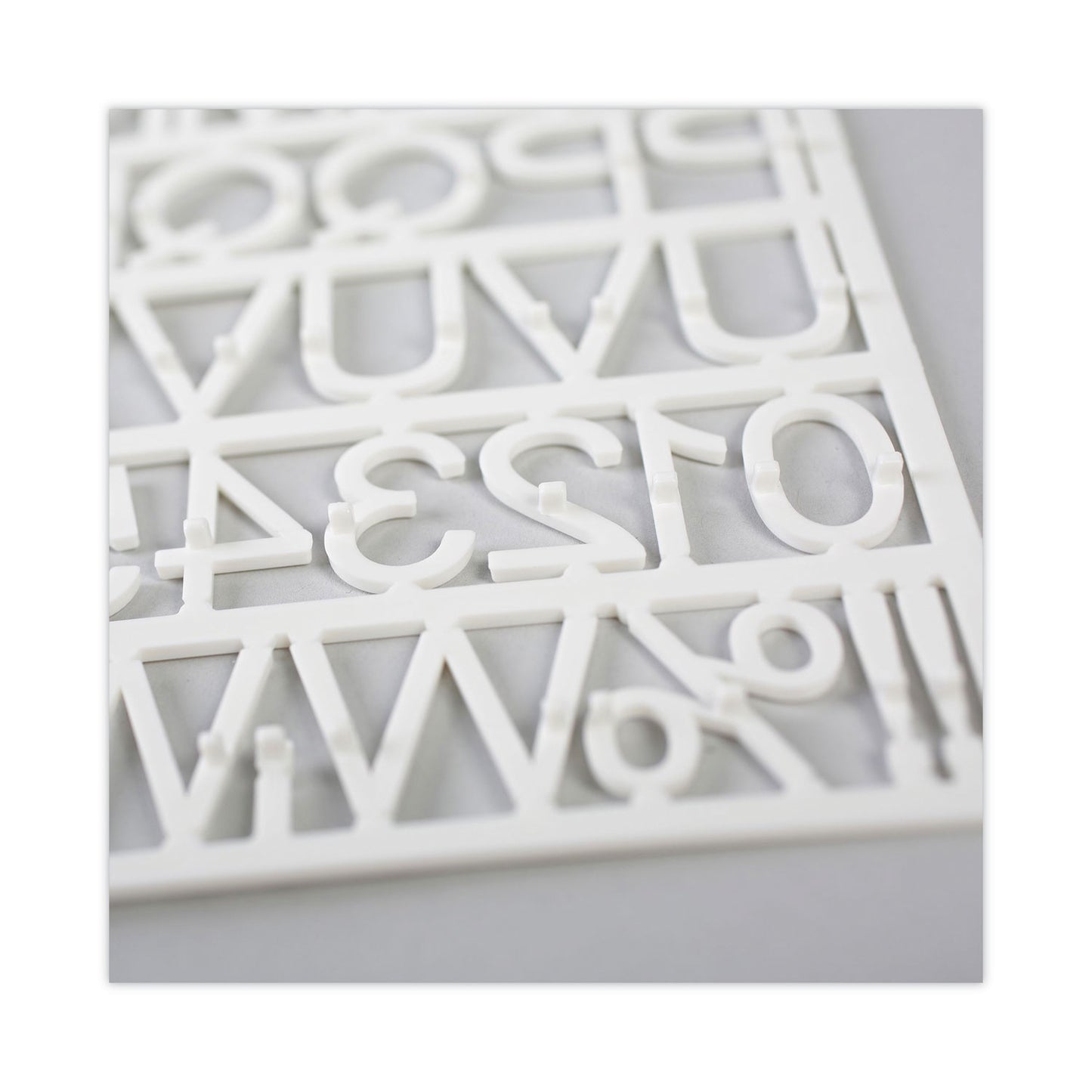 MasterVision White Plastic Set of Letters, Numbers and Symbols, Uppercase, 1"h (CAR1002)