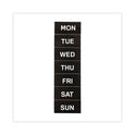 MasterVision Interchangeable Magnetic Board Accessories, Days of Week, Black/White, 2" x 1", 7 Pieces (FM1007)
