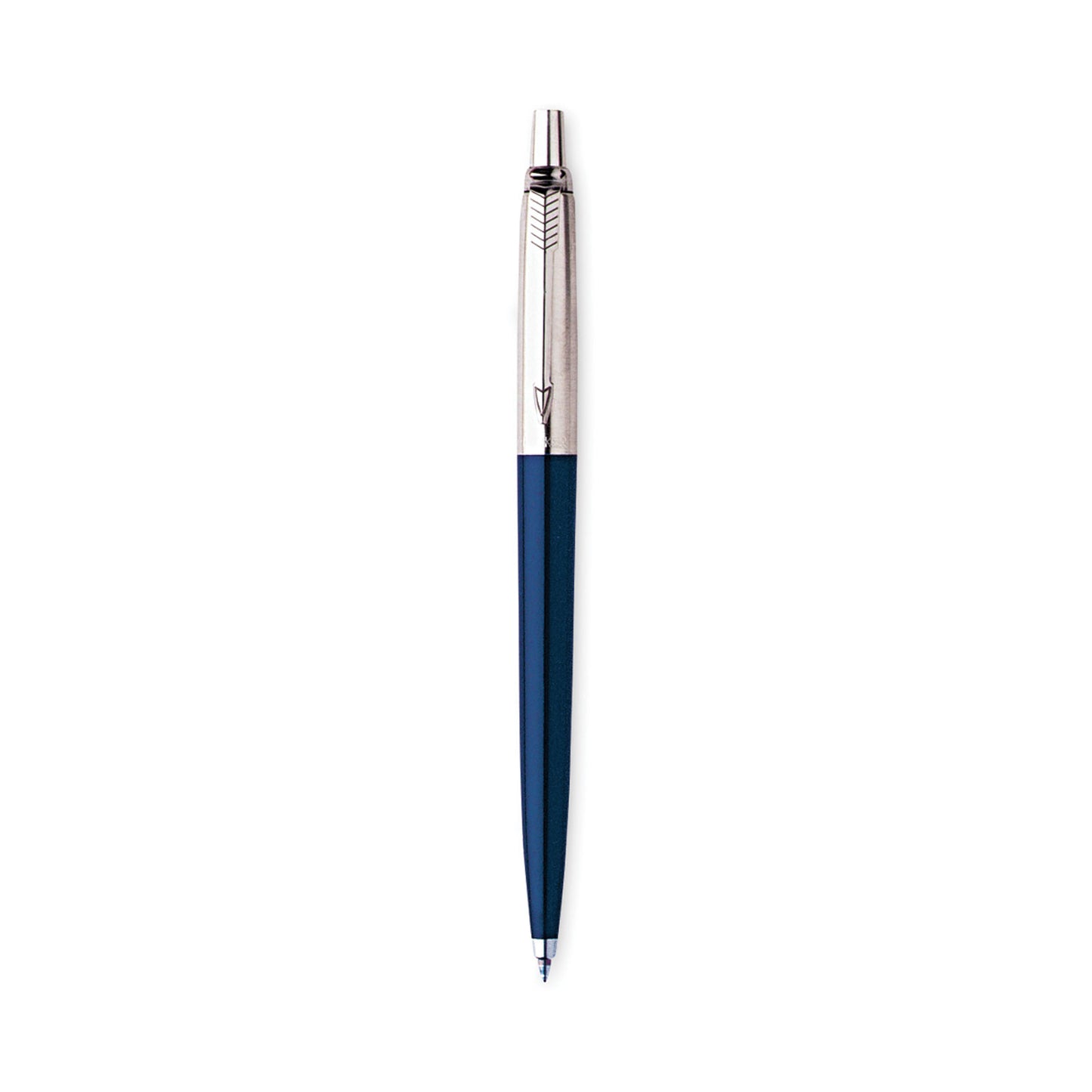 Parker Jotter Ballpoint Pen, Retractable, Medium 1 mm, Blue Ink, Royal Blue/Chrome Barrel (1953186)