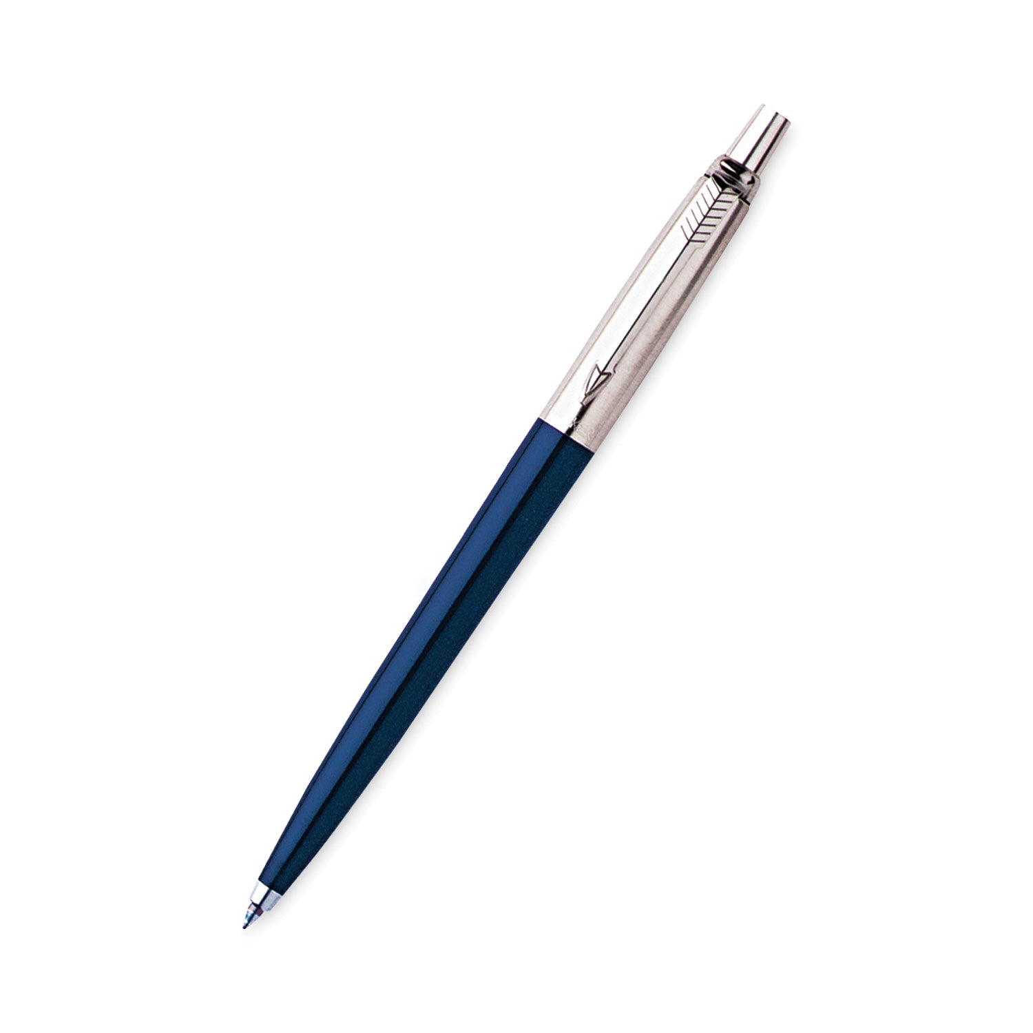 Parker Jotter Ballpoint Pen, Retractable, Medium 1 mm, Blue Ink, Royal Blue/Chrome Barrel (1953186)