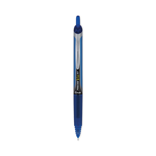 Pilot Precise V10RT Roller Ball Pen, Retractable, Bold 1 mm, Blue Ink, Blue Barrel, Dozen (13453)