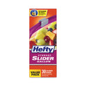 Hefty Slider Stand and Fill Food Storage Bags, Gallon, 10.56" x 11", Clear, 30/Box (R88071)