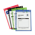 C-Line Heavy-Duty Super Heavyweight Plus Stitched Shop Ticket Holders, Clear/Assorted, 9 x 12, 20/Box (50920)