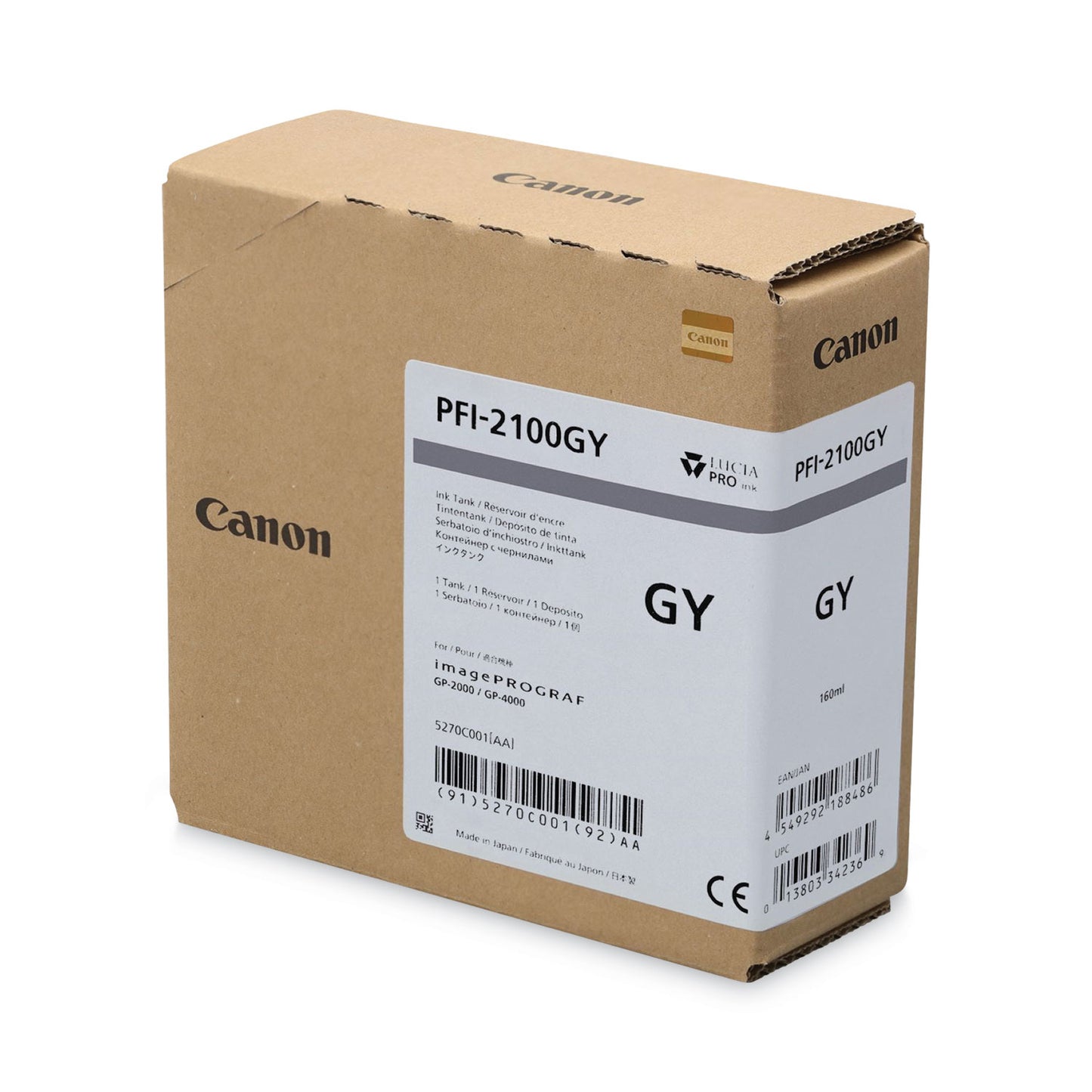 Canon 5270C001AA (PFI-2100) Ink, Gray