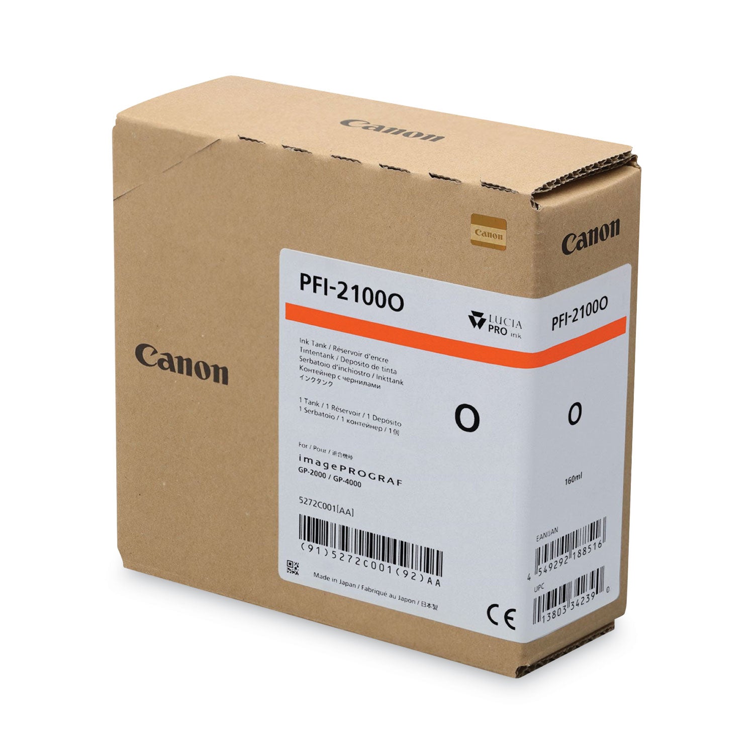 Canon 5272C001AA (PFI-2100) Ink, Orange