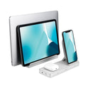 Kensington StudioCaddy with Qi Wireless Charging for Apple Devices, USB-A/USB-C, Silver (59090)