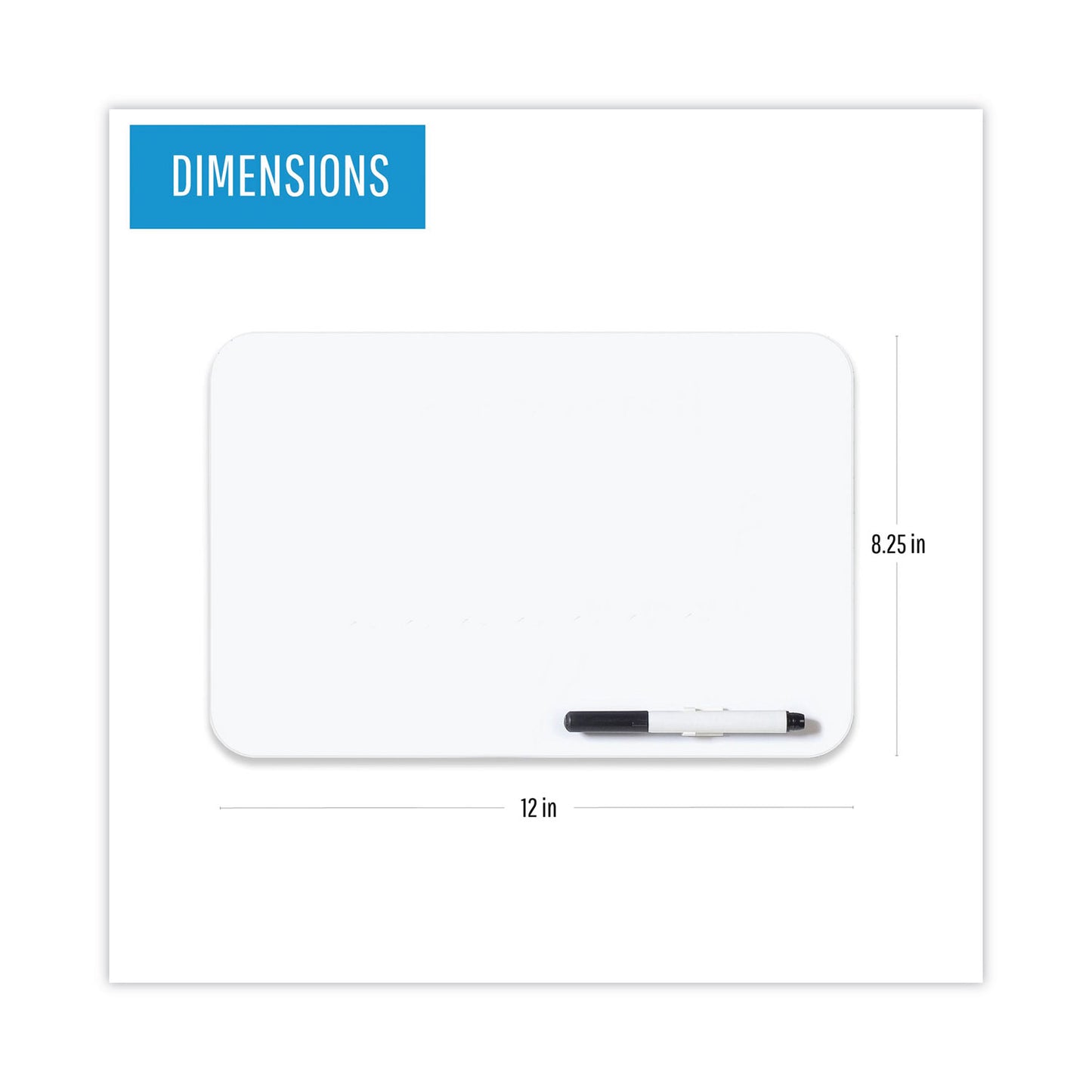 MasterVision Dry Erase Lap Board, 11.88 x 8.25, White Surface (MB8034397R)