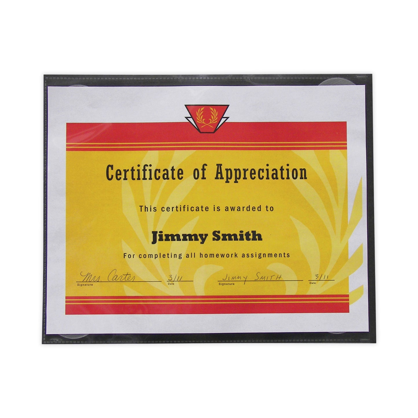 C-Line Cubicle Keepers Hook and Loop-Backed Display, 9.2 x 11.41, Velcro Mount, Clear, 2/Pack (38911)