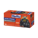 Hefty Ultra Flex Waste Bags, Drawstring, 30 gal, 1.05 mil, 6" x 2.1", Black, 150/Carton (E80627)