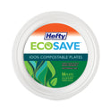 Hefty ECOSAVE Tableware, Plate, Bagasse, 6.75" dia, White, 30/Pack, 12 Packs/Carton (D77300)