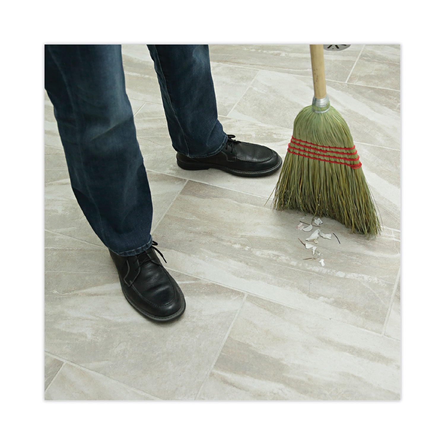 Boardwalk Mixed Fiber Maid Broom, Mixed Fiber Bristles, 55" Overall Length, Natural (920YEA)