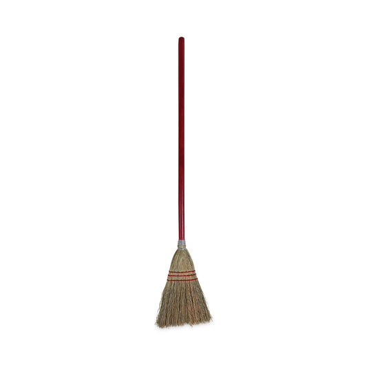 Boardwalk Corn Fiber Lobby/Toy Broom, Corn Fiber Bristles, 39" Overall Length, Red, 12/Carton (951TCT)