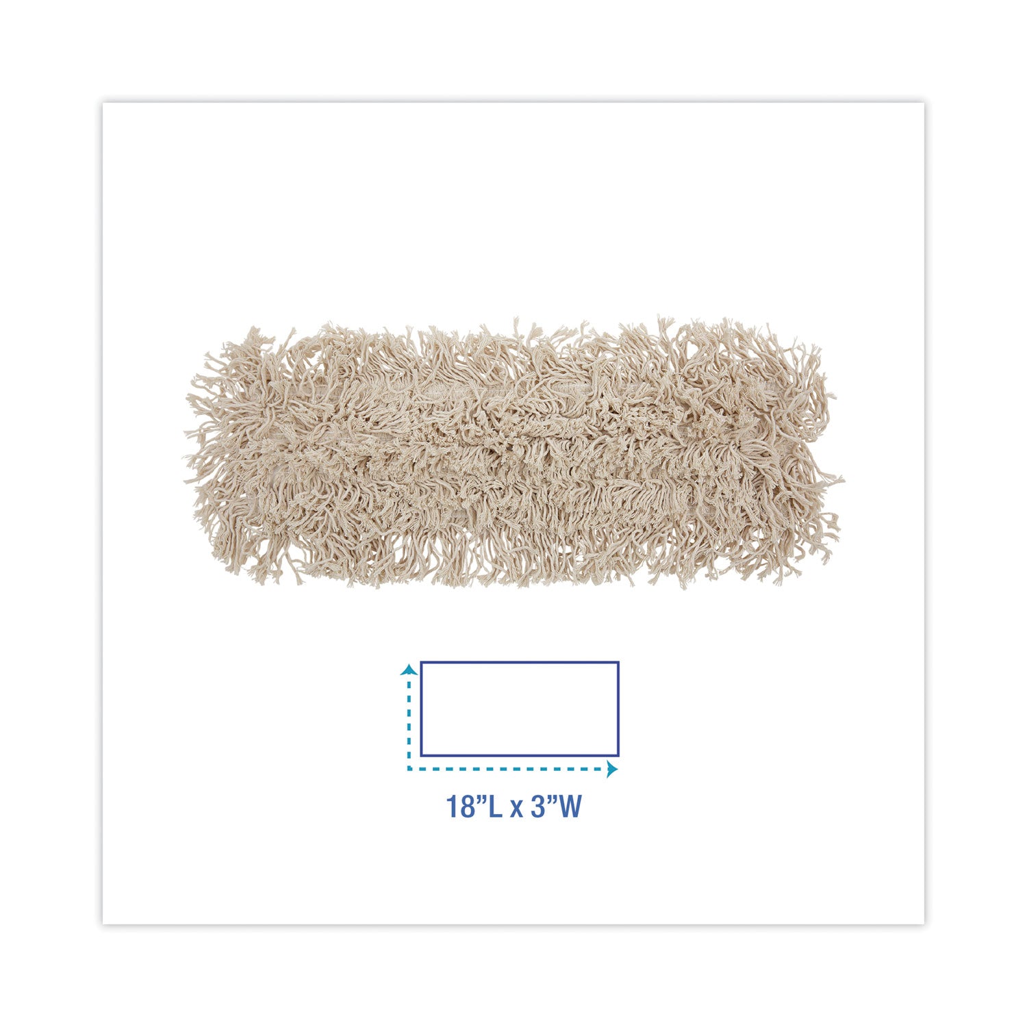 Boardwalk Mop Head, Dust, Cotton, 18 x 3, White (1018)