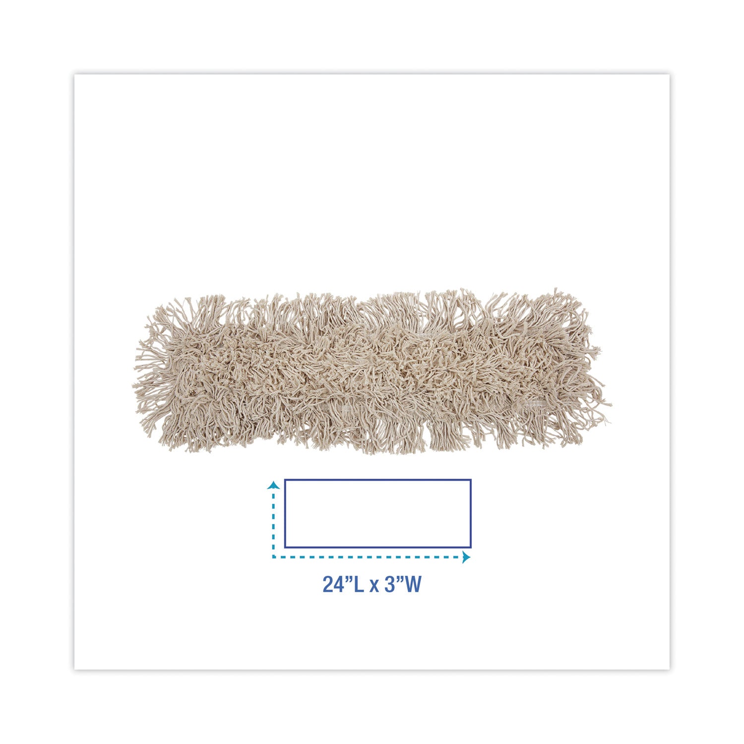 Boardwalk Mop Head, Dust, Cotton, 24 x 3, White (1024)