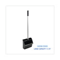 Boardwalk Lobby Dust Pan, 11.75 x 37, 34" Handle, Plastic/Aluminum, Black (02600)