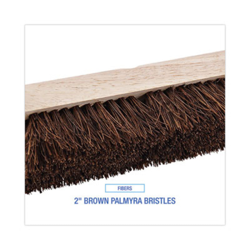 Deck Brush Head, 2" Brown Palmyra Bristles, 10" Brush