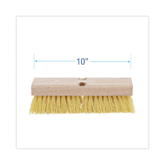 Boardwalk Deck Brush Head, 2" Cream Polypropylene Bristles, 10" Brush (3310)