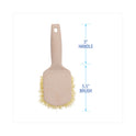 Boardwalk Utility Brush, Cream Polypropylene Bristles, 5.5 Brush, 3" Tan Plastic Handle (4308)