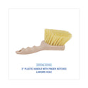 Boardwalk Utility Brush, Cream Polypropylene Bristles, 5.5 Brush, 3" Tan Plastic Handle (4308)