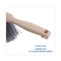 Boardwalk Counter Brush, Gray Flagged Polypropylene Bristles, 4.5" Brush, 3.5" Tan Plastic Handle (5408)